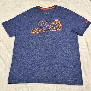 Nike Marbled Blue Mets Short Sleeve Tee XXL